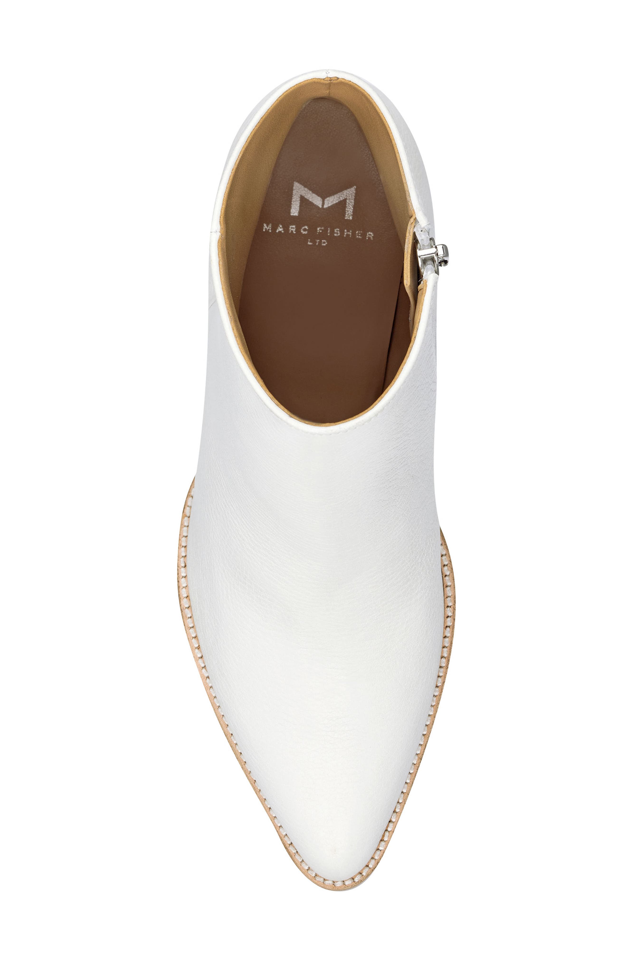 Bellen Bootie, Alternate, color, WHITE LEATHER