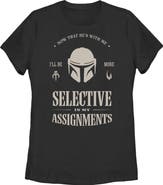 Star Wars: The Mandalorian and Grogu Women's Star Wars The Mandalorian and Grogu Selective In My Assignments Graphic T-Shirt