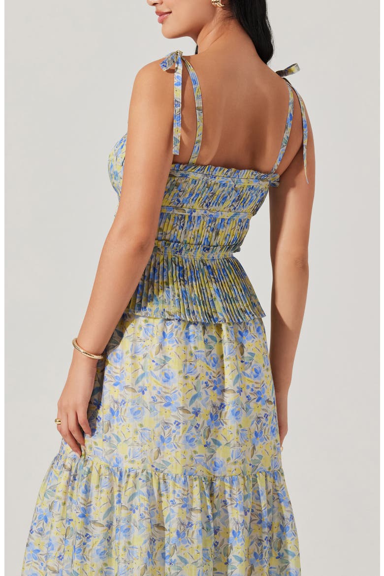 Ethelind Floral Tiered Sundress, Alternate, color, BLUE YELLOW FLORAL