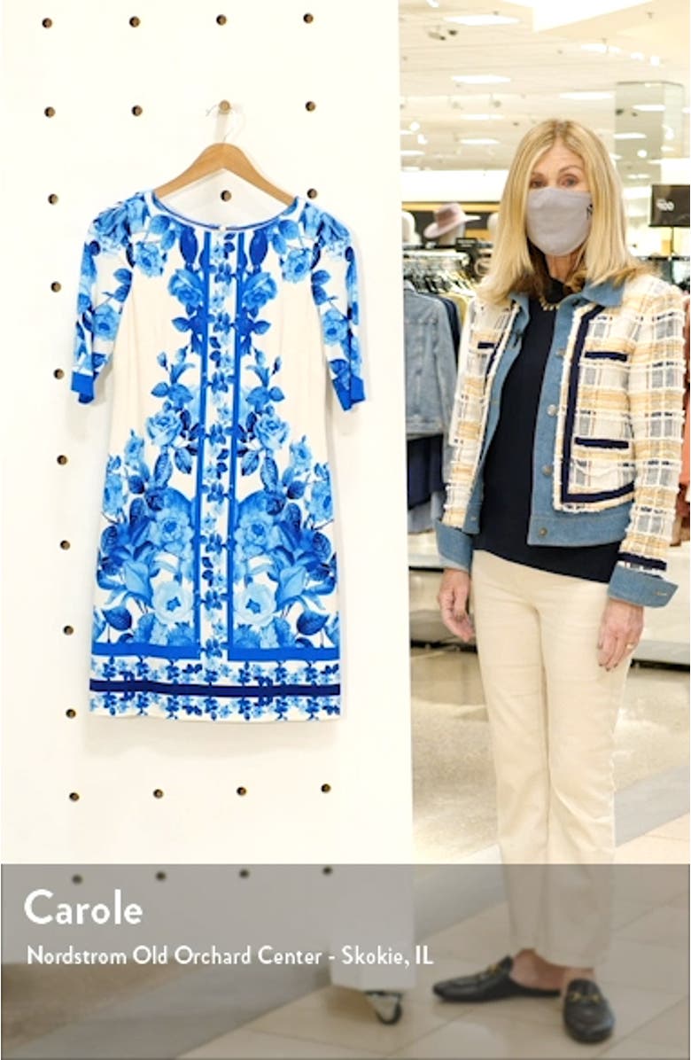 Border Print Sheath Dress, sales video thumbnail