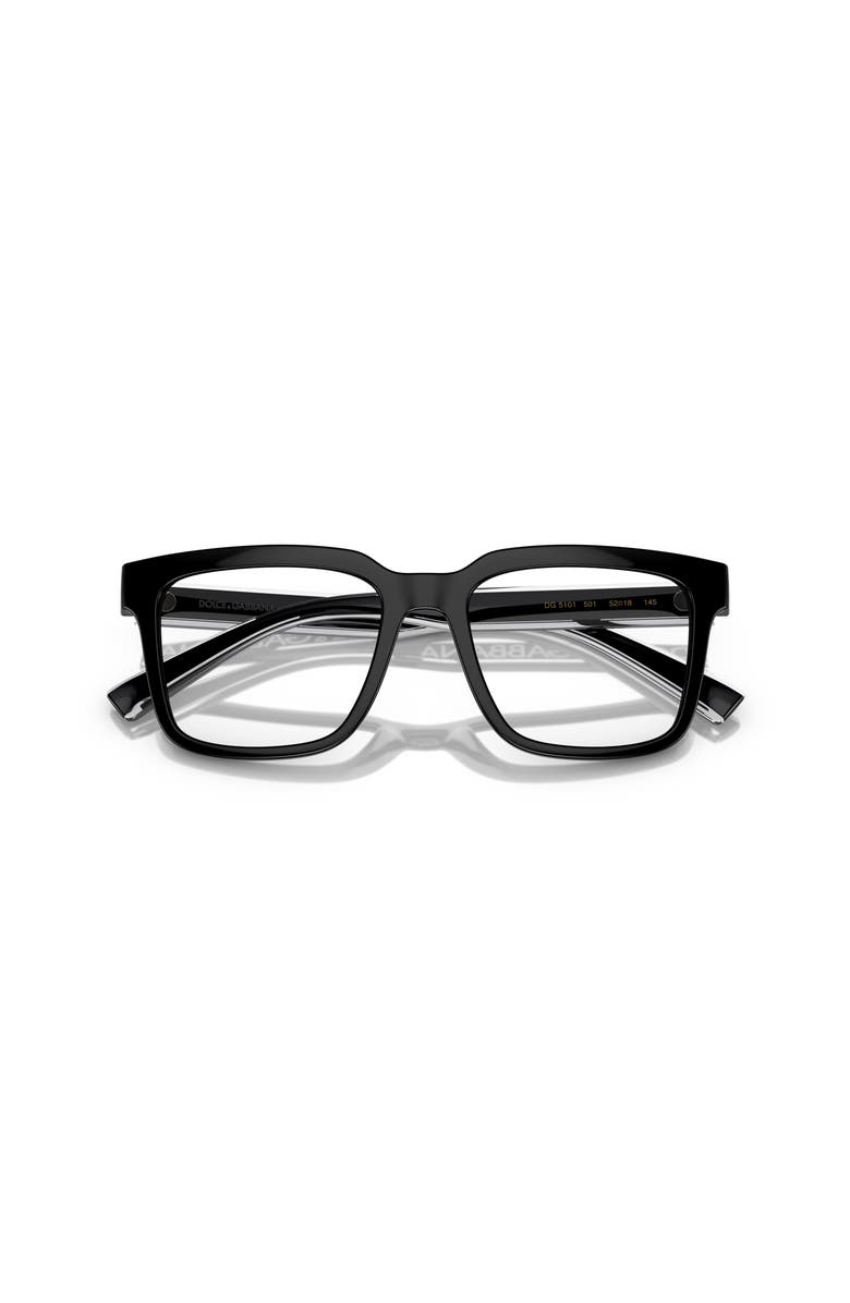 Dolce&Gabbana 52mm Square optical glasses, Alternate, color, Black