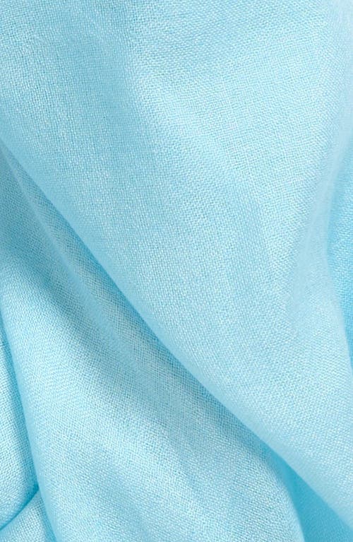 Nordstrom Cashmere & Silk Wrap In Blue Aqua