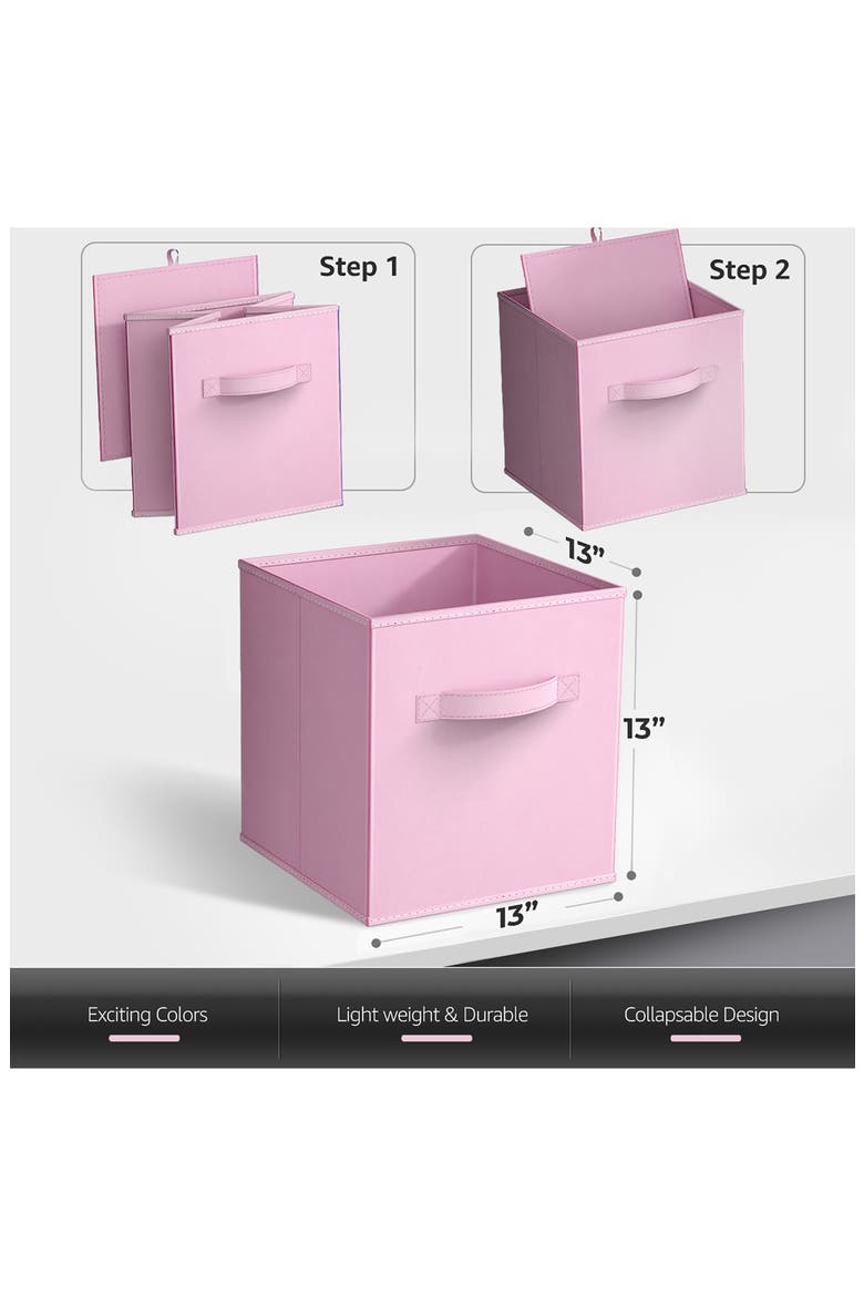 12-Pack Collapsible Storage Cube, Alternate, color, MULTICOLORED PASTEL
