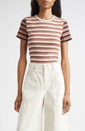 Veronica Beard Pruitt Stripe Rib T-Shirt