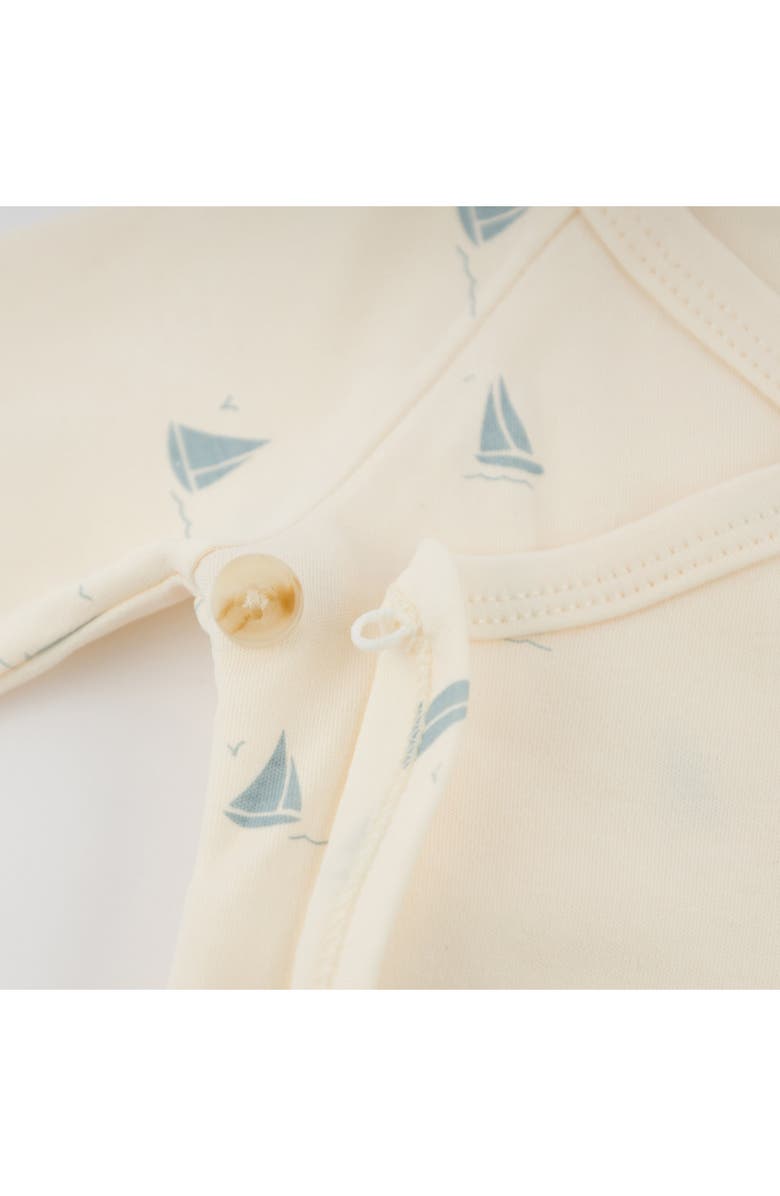 oh baby! Mini Sailboats Print Wrap Top Set, Alternate, color, Milk