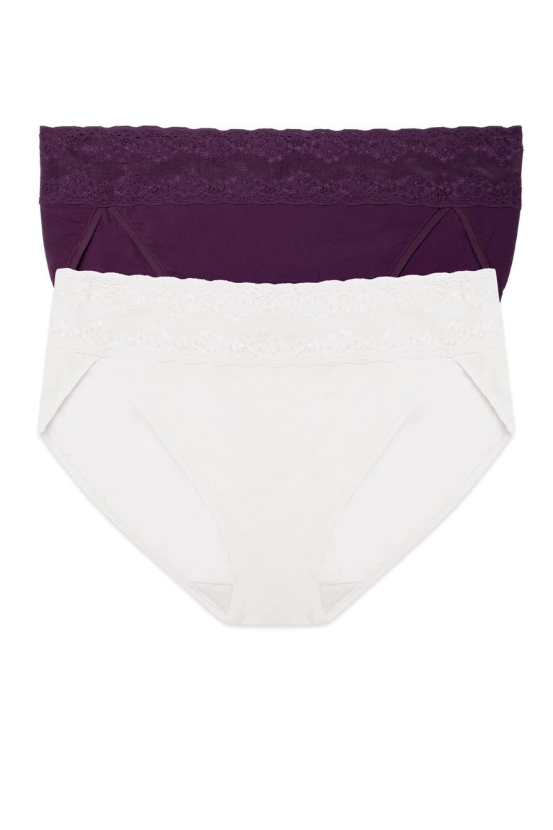 Bliss Perfection One Size French Cut Brief 2-Pack, Main, color, Coconut/Fig Jam