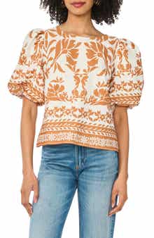 Bubble Sleeve Tie Back Top