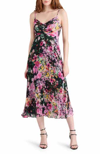 Steve Madden Ray Floral Pleated Midi Dress