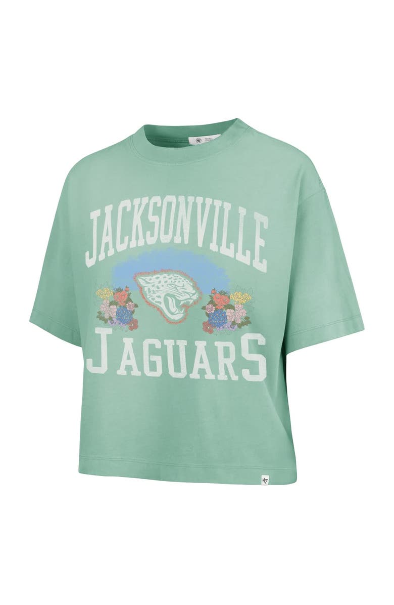 '47 Women's '47  Mint Jacksonville Jaguars Florentina Montauk Cropped T-Shirt, Alternate, color, Mint