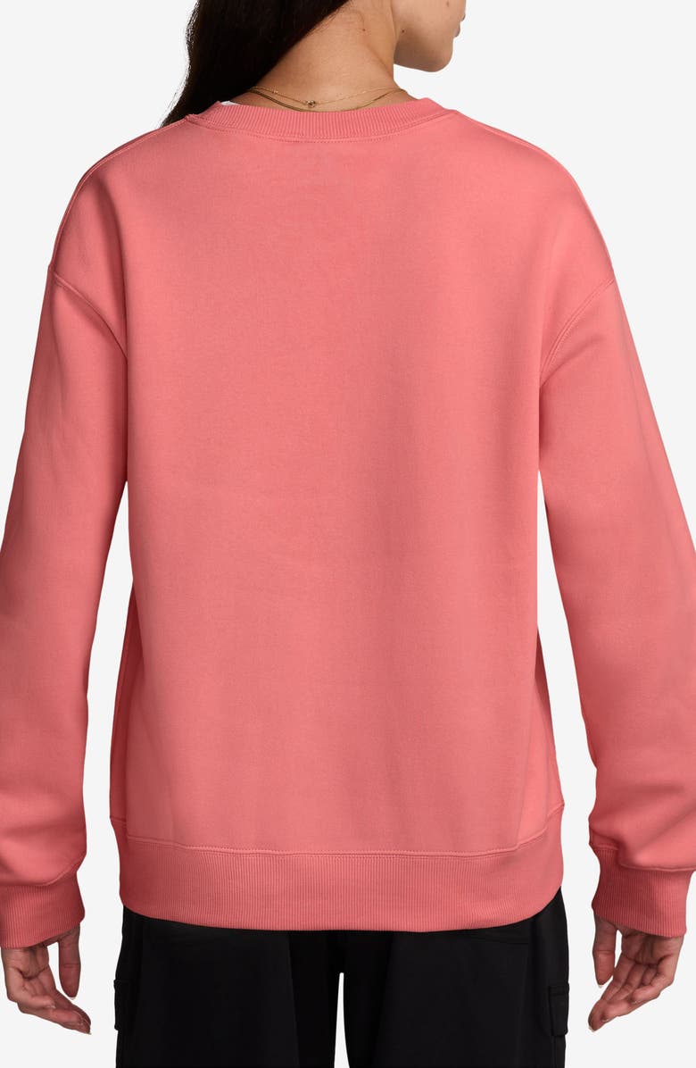 Jordan Brooklyn Fleece Crewneck Sweatshirt, Alternate, color, Pink Salt/ White