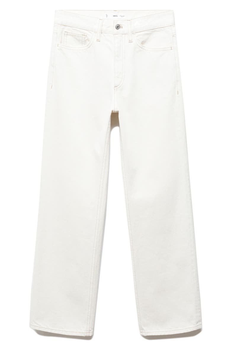 Mid Rise Straight Leg Jeans, Alternate, color, OFF WHITE