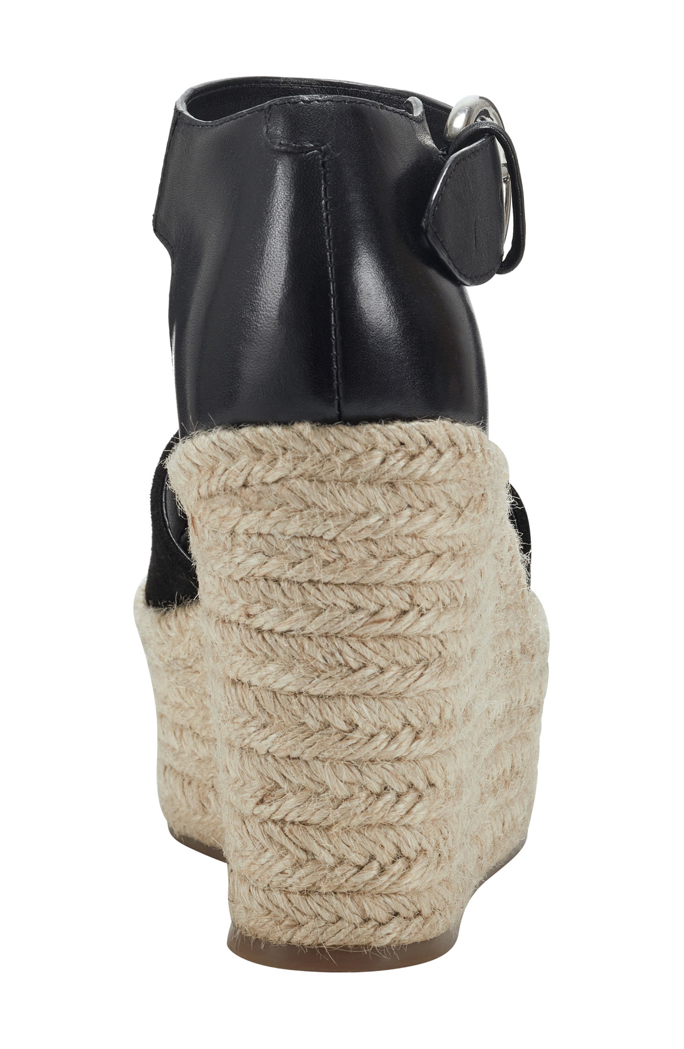 Marc Fisher LTD Alita Platform Wedge Espadrille Sandal, Alternate, color, Black 001