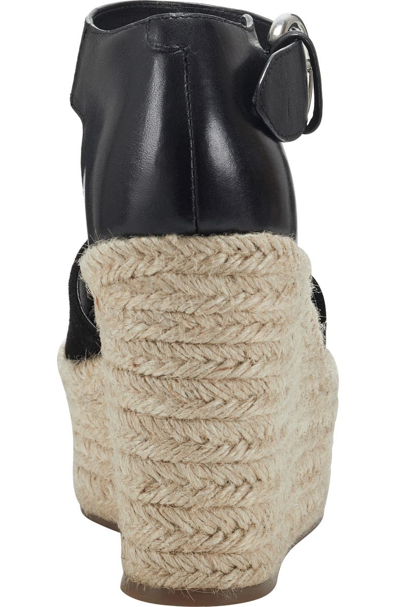 Marc Fisher LTD Alita Platform Wedge Espadrille Sandal, Alternate, color, Black 001