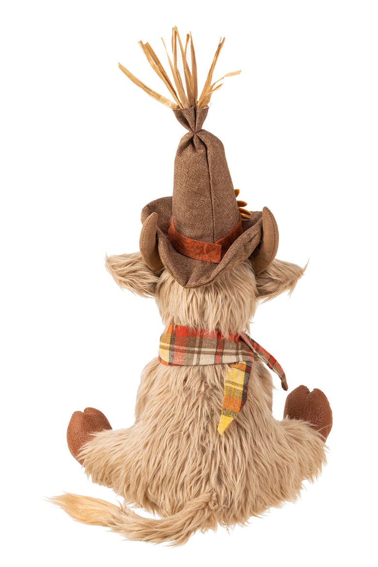 Christmas Fabric Highland Cow Table Decor, Alternate, color, Orange