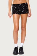 EDIKTED Chelsie Polka Dot Foldover Shorts