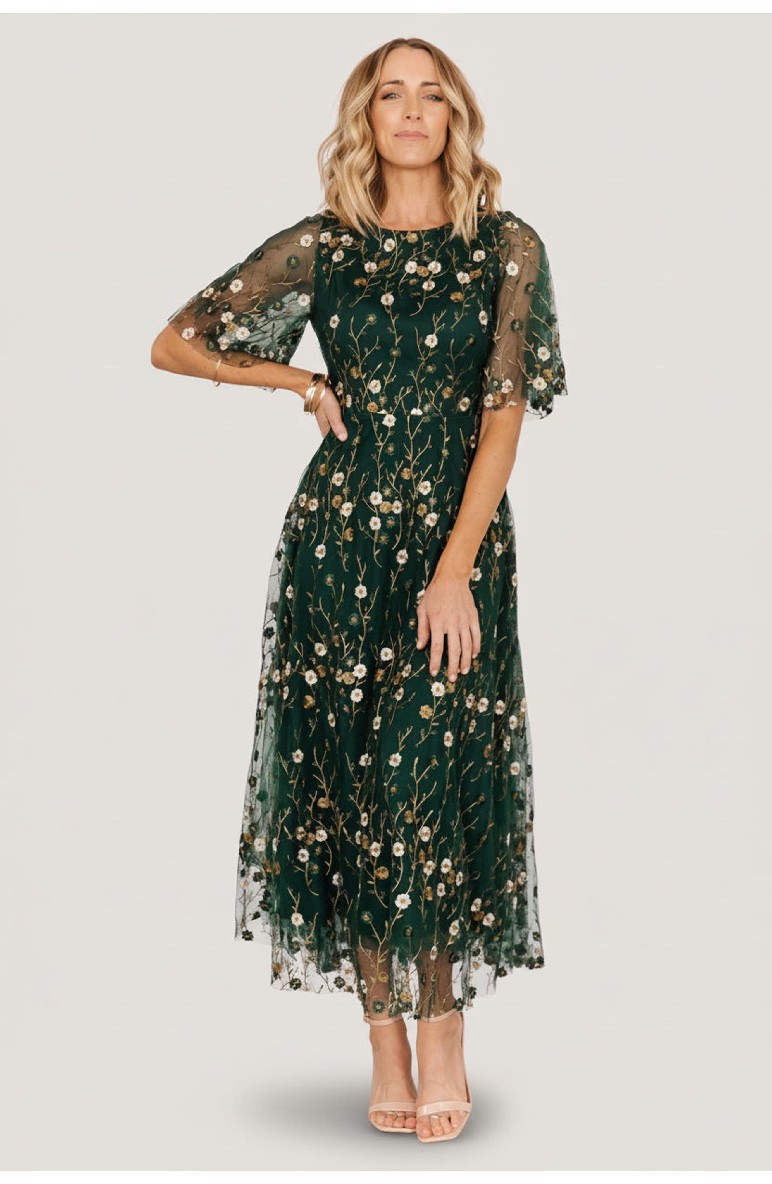 selected Dark Green Floral