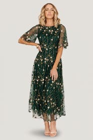 Baltic Børn Arabella Embroidered Tulle Maxi Dress