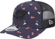 New Era Men's New Era Navy/Black Miami Dolphins Adventure Drinks Pattern 9SEVENTY Stretch-Snap Hat