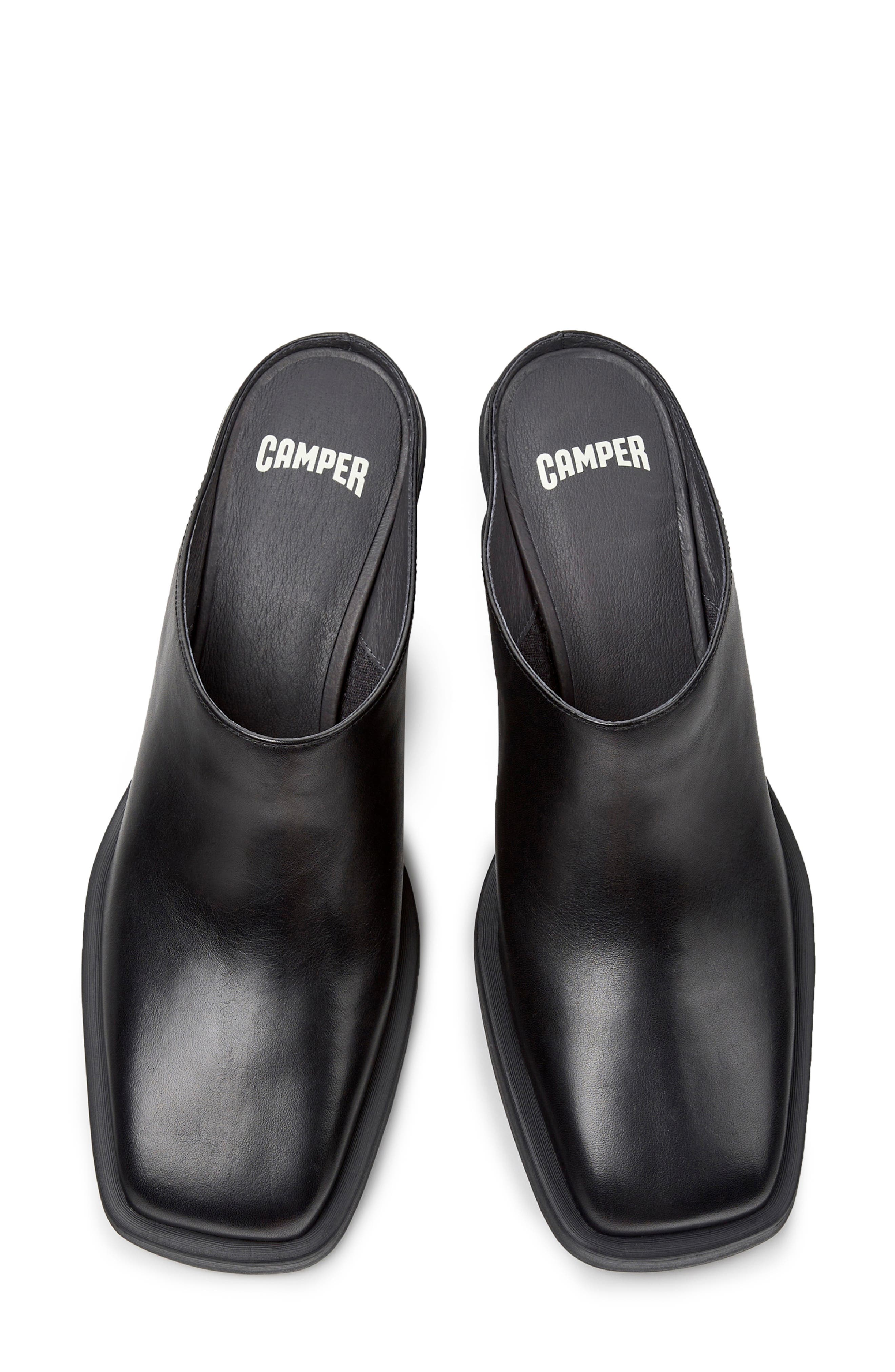 Louise Leather Mule, Alternate, color, BLACK