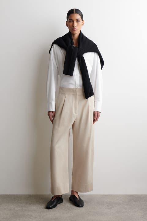 Cropped Cotton Balloon Pants