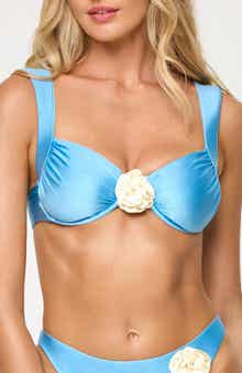 LSPACE Stella Rose Appliqué Bikini Top