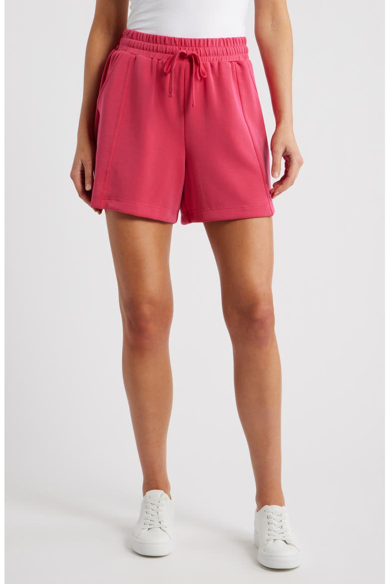 Drawstring Lounge Shorts, Main, color, BRIGHT ROSE