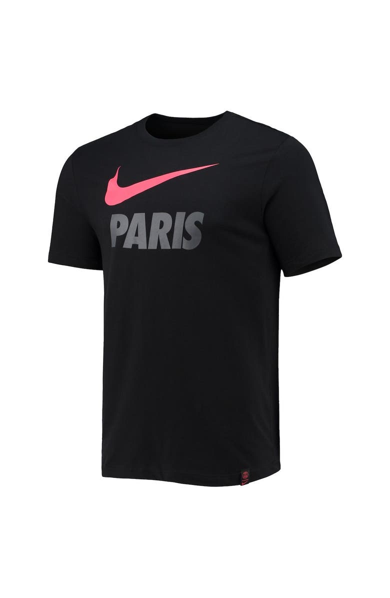 Nike Men's Nike Black Paris Saint-Germain Logo Swoosh Club T-Shirt, Alternate, color, 