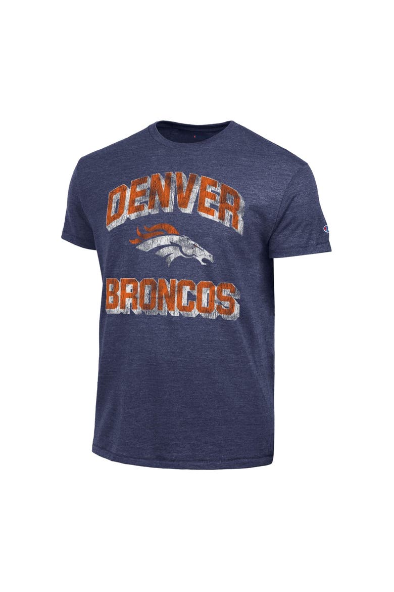 Men's Champion  Navy Denver Broncos Ultimate Tri-Blend T-Shirt, Alternate, color, Navy