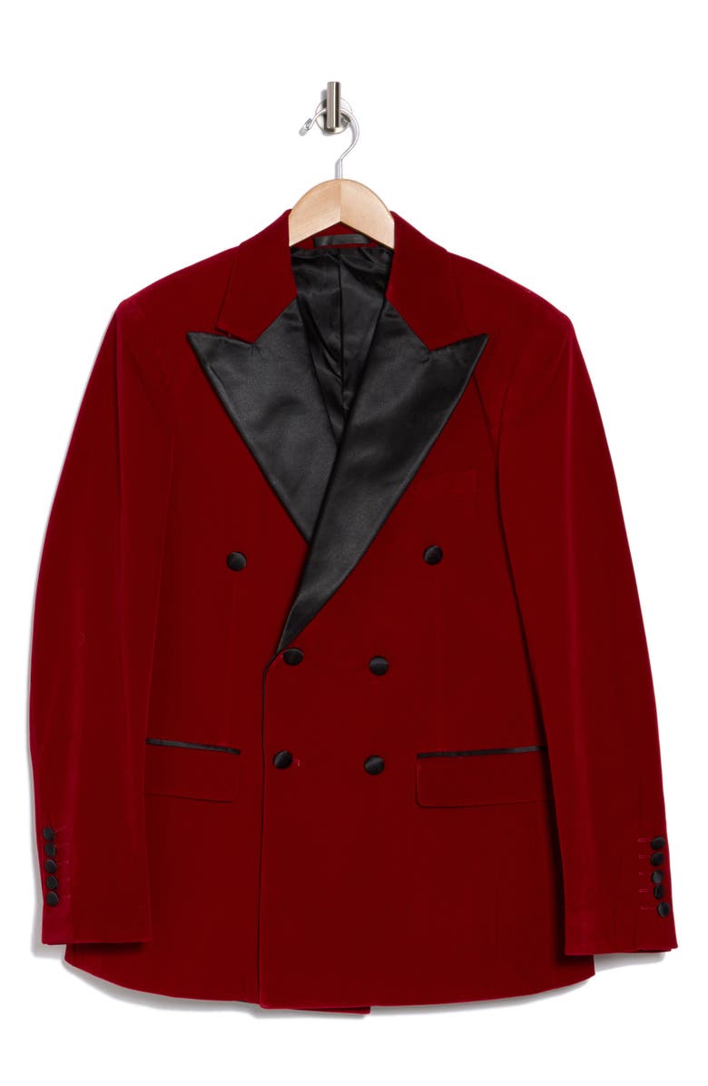T.R. PREMIUM Slim Fit Velvet Tuxedo Jacket, Alternate, color,