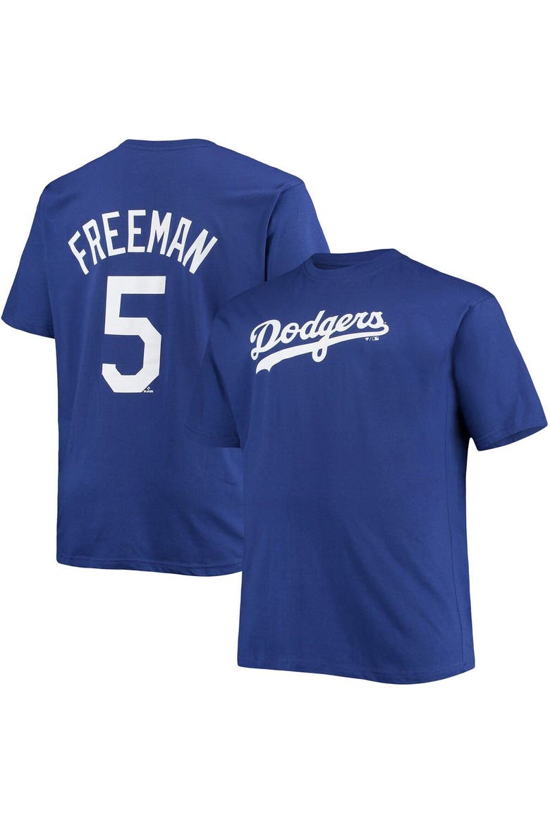 Men's Freddie Freeman Royal Los Angeles Dodgers Big & Tall Name & Number T-Shirt, Main, color, Royal