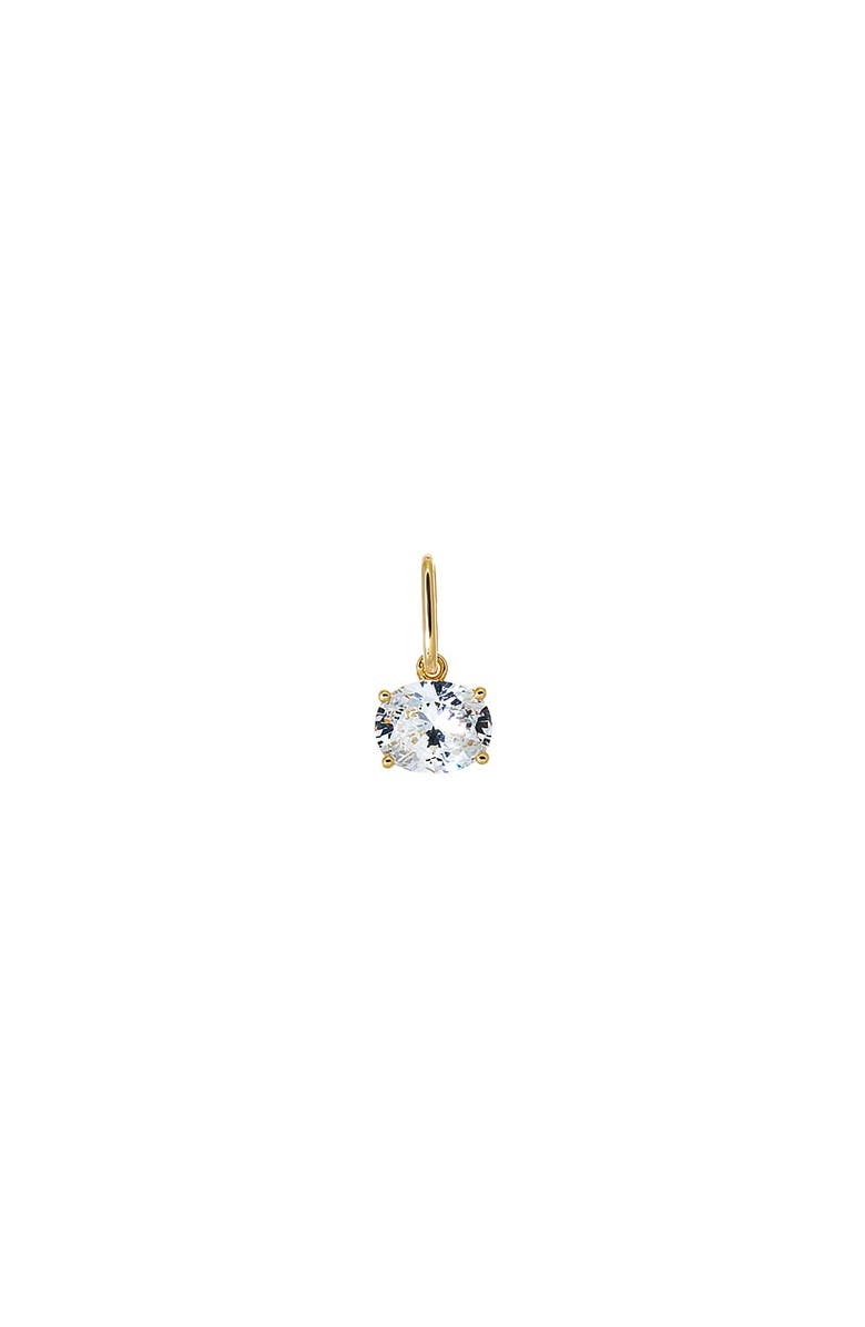 BY ADINA EDEN Colored CZ Oval Charm, Main, color, Gold