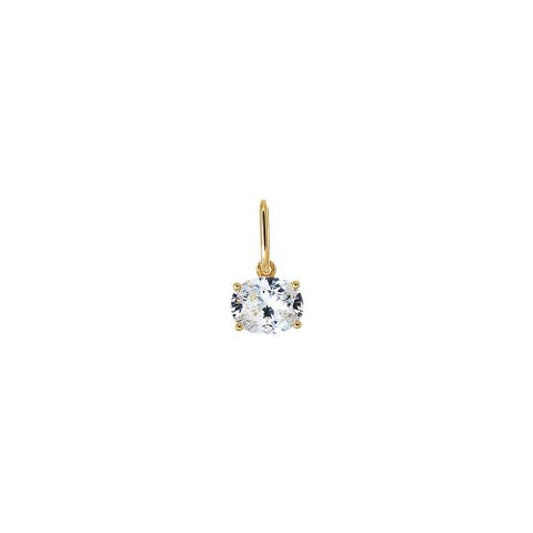 Colored CZ Oval Charm
