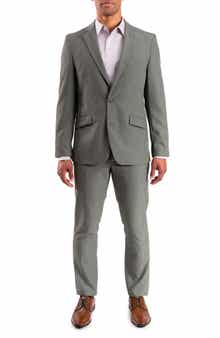 SAVILE ROW CO Bi-Stretch Solid 2-Piece Suit