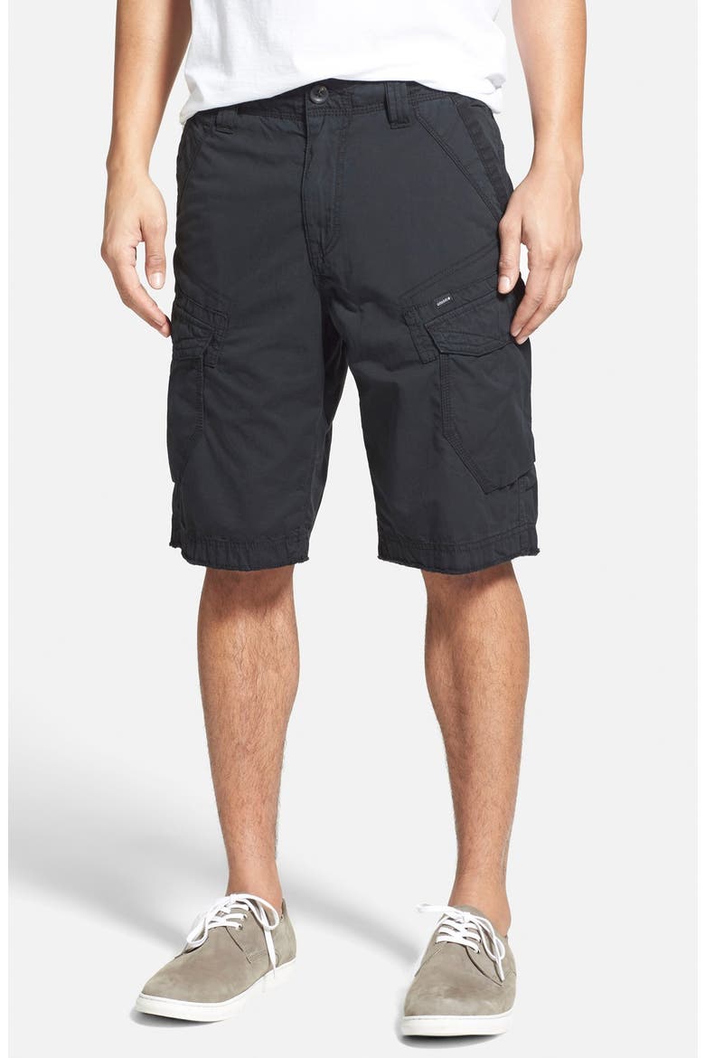 'Logan' Cargo Shorts, Main, color, JET BLACK