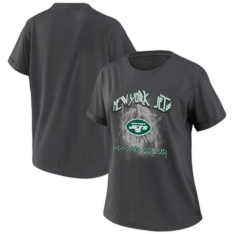 Women's WEAR by Erin Andrews Charcoal New York Jets Boyfriend T-Shirt