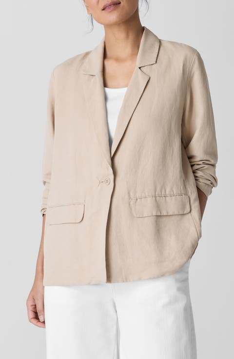 Organic Linen & Silk Blazer