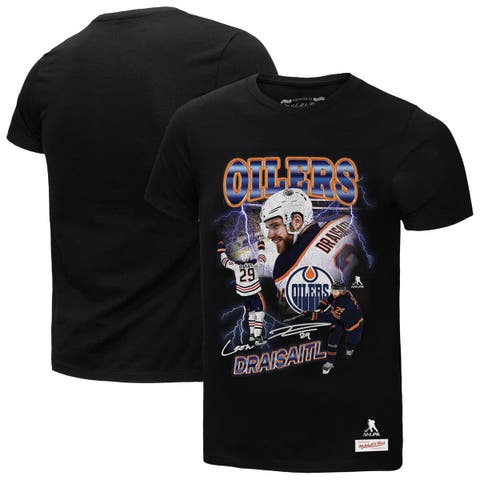 Men
s Mitchell 
Ness Leon Draisaitl Black Edmonton Oilers 2.0 Player Graphic T-Shirt