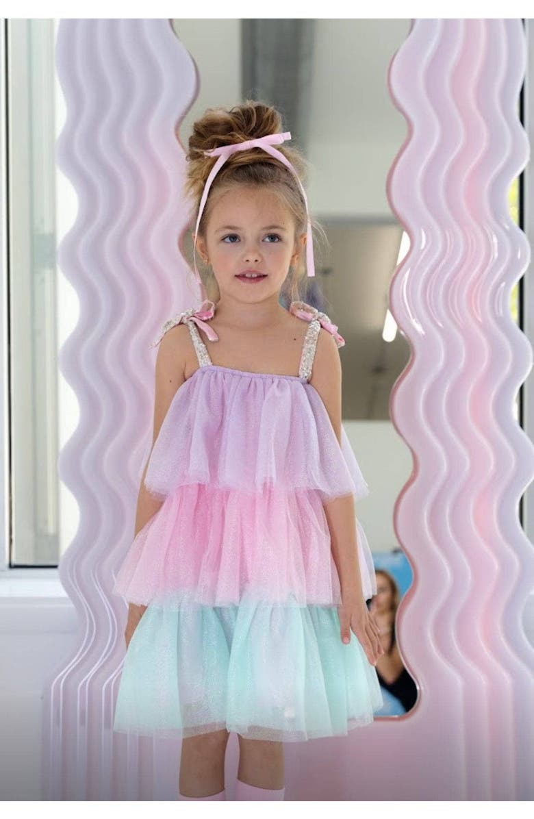 Lola + The Boys Sparkle Ombre Dress, Alternate, color, Multicolor