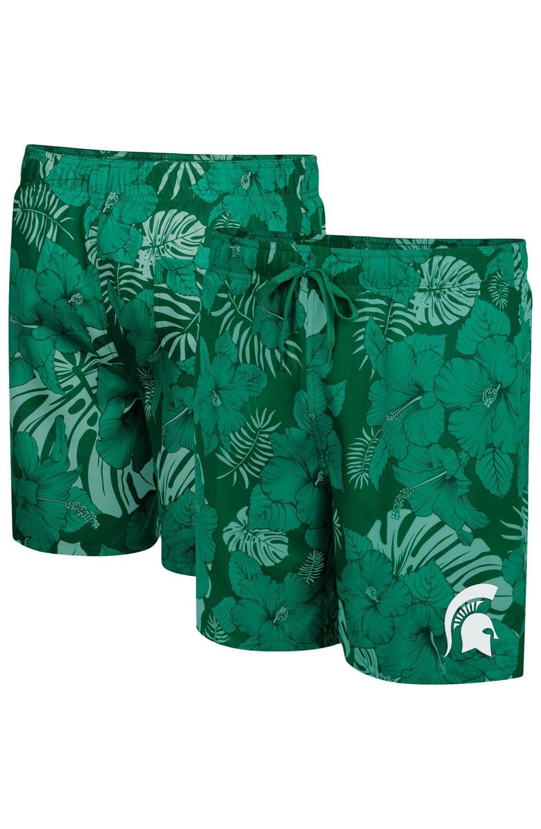 COLOSSEUM Men's Colosseum Green Michigan State Spartans The Dude Swim Shorts, Main, color, 