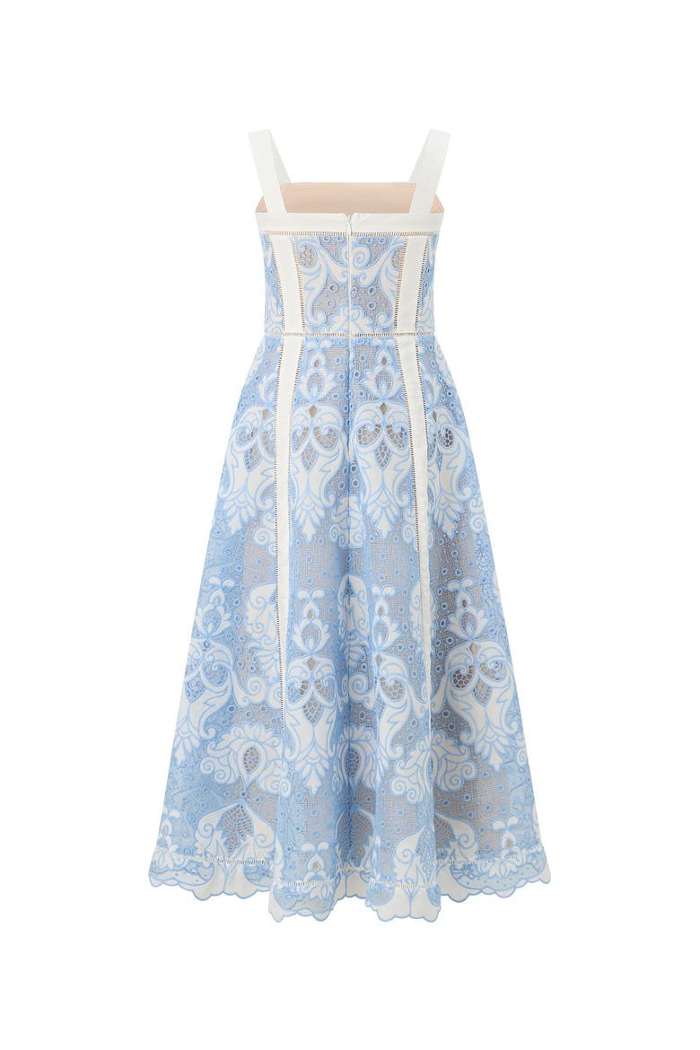Gisele Embroidered Maxi Dress, Alternate, color, Blue