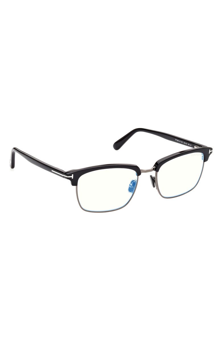 TOM FORD 54mm Browline Blue Light Blocking Glasses, Alternate, color,