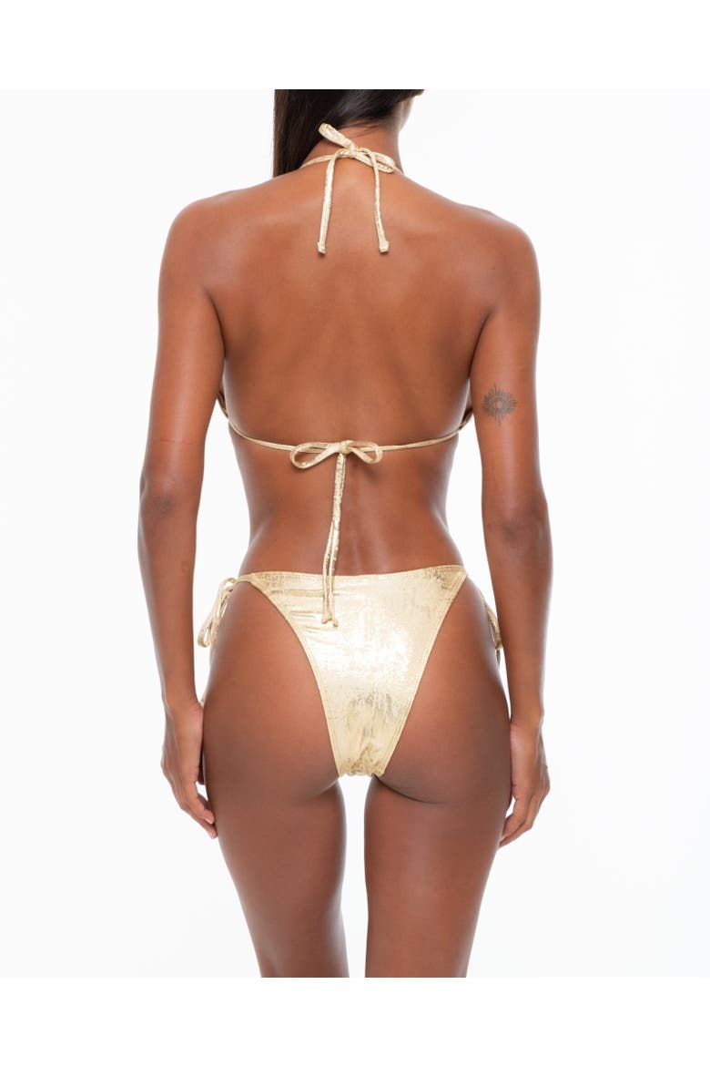 Cecilia Bikini Top, Alternate, color, Gold