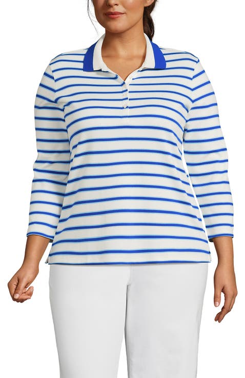 3/4 Sleeve Supima Cotton Polo Shirt