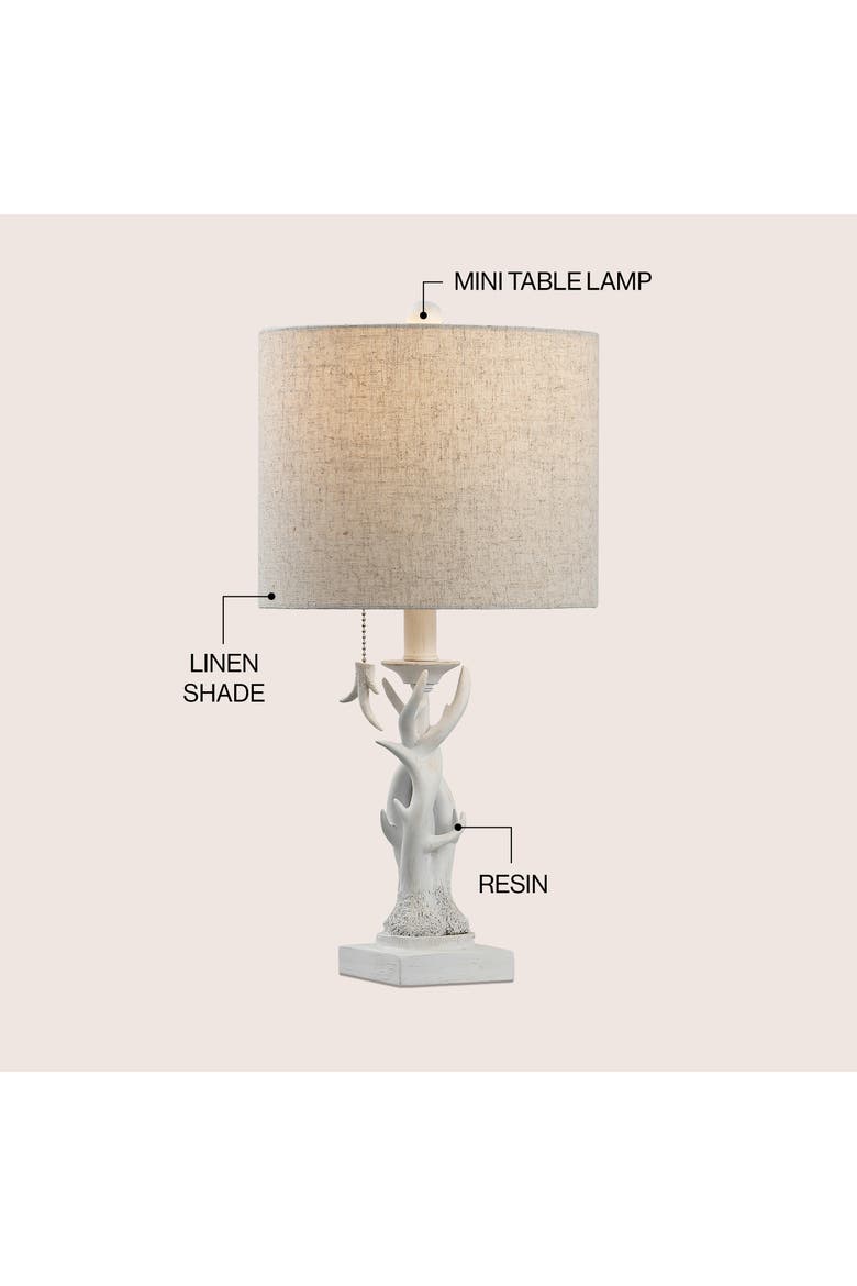 Gaston Resin Mini LED Table Lamp, Alternate, color, Antique White