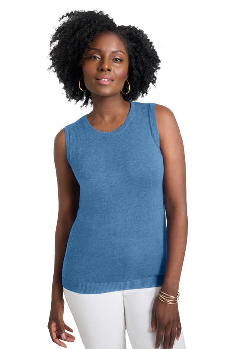 Sleeveless Cashmere Shell (Plus)