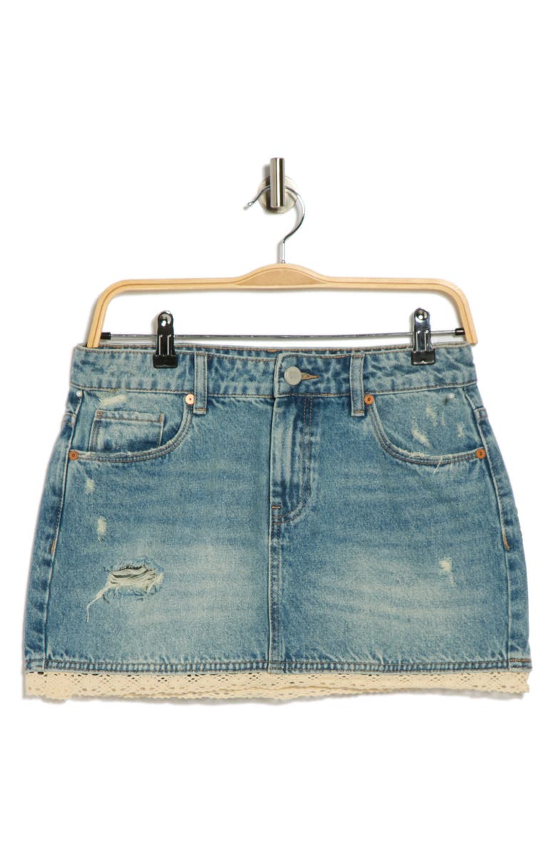 BLANKNYC Heart of Glass Denim Miniskirt, Alternate, color, Heart Of Glass