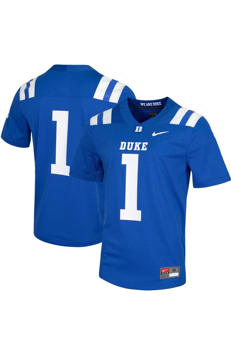 Nike Men's Nike #1 Royal Duke Blue Devils Untouchable Game Jersey, Main, color, 