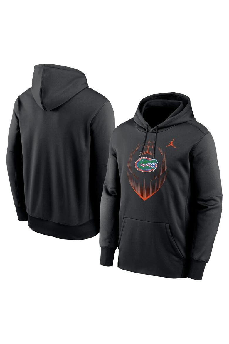 Men's Jordan Brand Black Florida Gators Icon Football Performance Pullover Hoodie, Alternate, color, Black