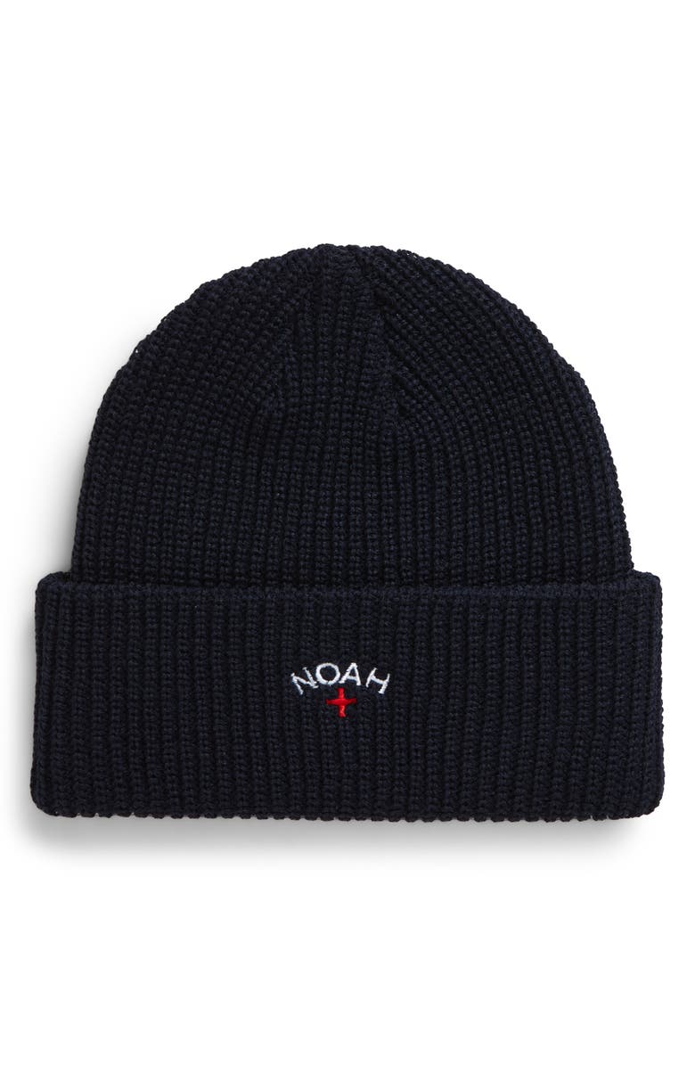 Noah Core Logo Beanie, Main, color, Navy