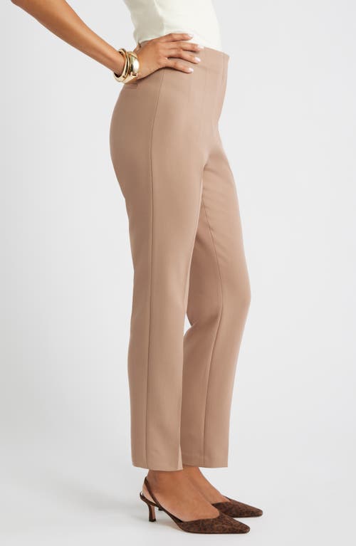 Open Edit Icon High Waist Ankle Cigarette Pants In Neutral